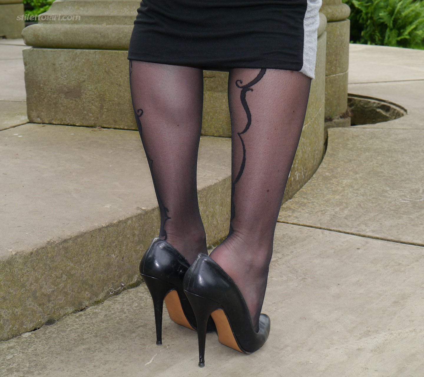High Heels and Black Pantyhose by Stiletto Girl